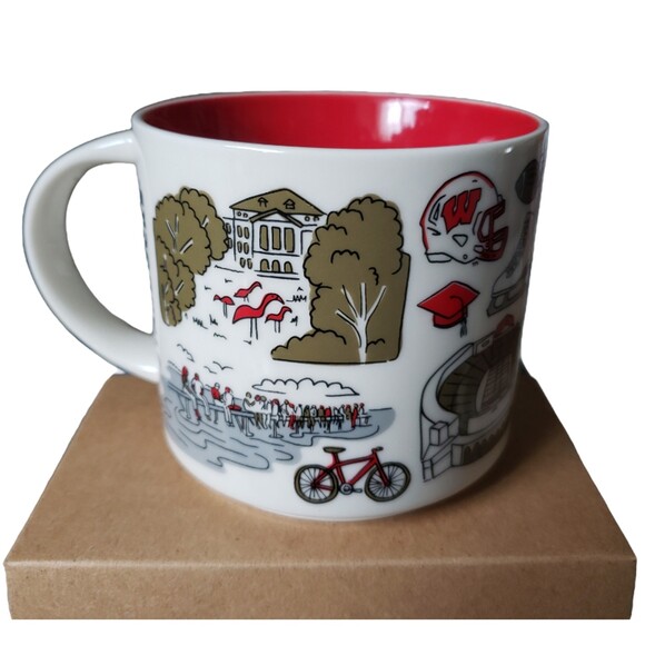 NIB Starbucks University of Wisconsin Mug Been There Campus Collection - NEW - Picture 5 of 6